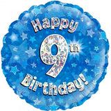 9th Birthday Blue Foil 45cm Balloon #227895