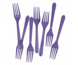 Lilac Reusable Plastic Cutlery Forks 20pk