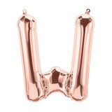 Rose Gold Letter W Balloon AIR FILLED SMALL 41cm #01359