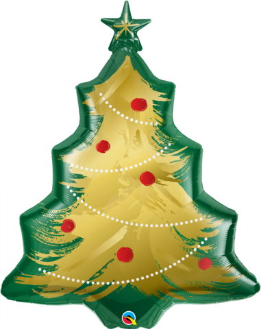 Christmas Tree Gold Foil Supershape Balloon #89972