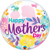 Happy Mothers Day Silhouette Bubble Balloon #55581