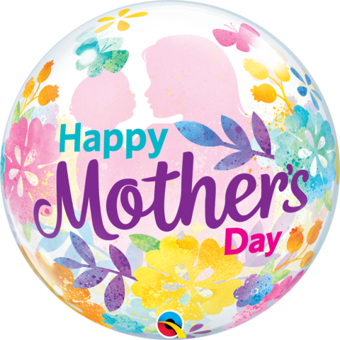 Happy Mother's Day Silhouette Bubble Balloon #55581