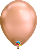 Balloon 18cm 7inch Latex CHROME Rose Gold Qualatex