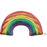 Bright Rainbow Foil Supershape Holographic Balloon #39382