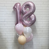 Big Double Number Splendor Balloon Bouquet CHOOSE YOUR AGE