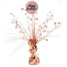Happy Birthday Holographic Rose Gold Centrepiece 165gm #273020