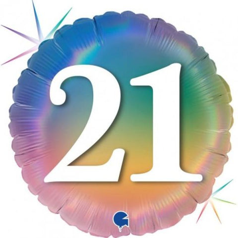 21st Birthday Multi Colour Foil 45cm Balloon #78133