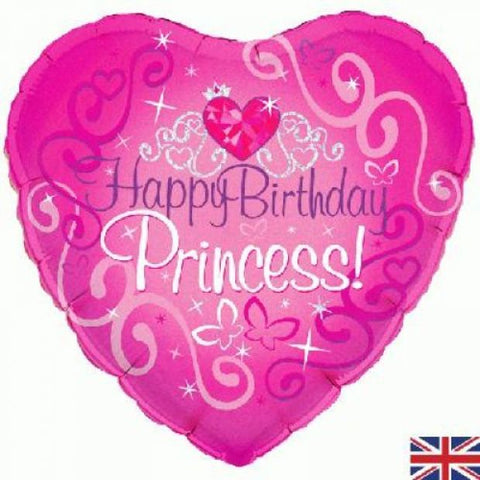 Happy Birthday Princess Foil 45cm (18") INFLATED #228397