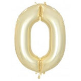 Giant INFLATED Luxe Gold Number Zero 0 Foil 86cm Balloon #213680