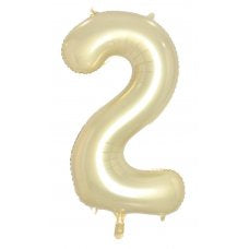 Giant INFLATED Luxe Gold Number 2 Foil 86cm Balloon #231682