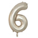 6th Birthday Giant INFLATED Helium Numbers -Choose from 22 colours