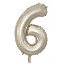 Giant INFLATED Champagne Number 6 Foil 86cm Balloon #231696
