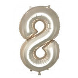 Giant INFLATED Champagne Number 8 Foil 86cm Balloon #231698
