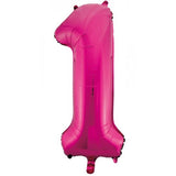 100th Giant INFLATED Helium Number Balloons 22 Colours to choose from