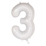 30th Giant INFLATED Helium Number Balloons-22 colours to choose from