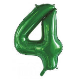 4th Birthday Giant Helium Numbers -INFLATED Choose from 22 colours