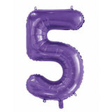 Giant INFLATED Purple Number 5 Foil 86cm Balloon #213845