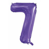 Giant INFLATED Purple Number 7 Foil 86cm Balloon #213847