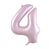 Giant INFLATED Matte Pastel Light Pink Number 4 Foil 86cm Balloon #213854