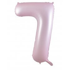 Giant INFLATED Matte Pastel Light Pink Number 7 Foil 86cm Balloon #213857