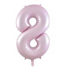 Giant INFLATED Matte Pastel Light Pink Number 8 Foil 86cm Balloon #213858