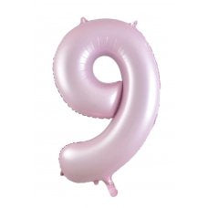 Giant INFLATED Matte Pastel Light Pink Number 9 Foil 86cm Balloon #213859
