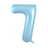 Giant INFLATED Matte Pastel Light Blue Number 7 Foil 86cm Balloon #213867