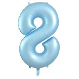 Giant INFLATED Matte Pastel Light Blue Number 8 Foil 86cm Balloon #213868