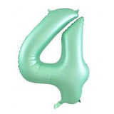 Giant INFLATED Matte Pastel Mint Number 4 Foil 86cm Balloon #213884