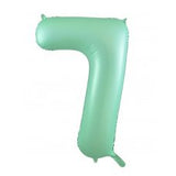 Giant INFLATED Matte Pastel Mint Number 7 Foil 86cm Balloon #213887