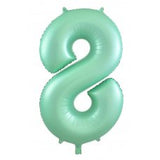 Giant INFLATED Matte Pastel Mint Number 8 Foil 86cm Balloon #213888