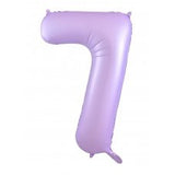 Giant INFLATED Matte Pastel Lilac Number 7 Foil  86cm Balloon #213897