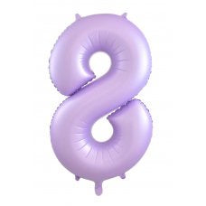 Giant INFLATED Matte Pastel Lilac Number 8 Foil 86cm Balloon #213898