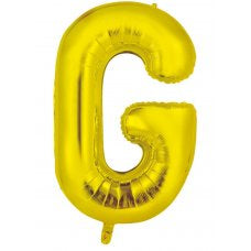 Giant Letter Balloon G Gold Foil INFLATED 86cm #213946