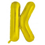 Giant Letter Balloon K Gold Foil INFLATED 86cm #213950