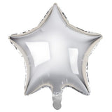 Star Silver18 Inch Decrotex Foil Balloon INFLATED #153001