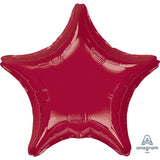 Metallic Dark Burgundy Foil Star 45cm (18") INFLATED #22465