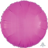 Round 45cm (18") Bright Bubble Gum Pink Foil Balloon INFLATED #12805