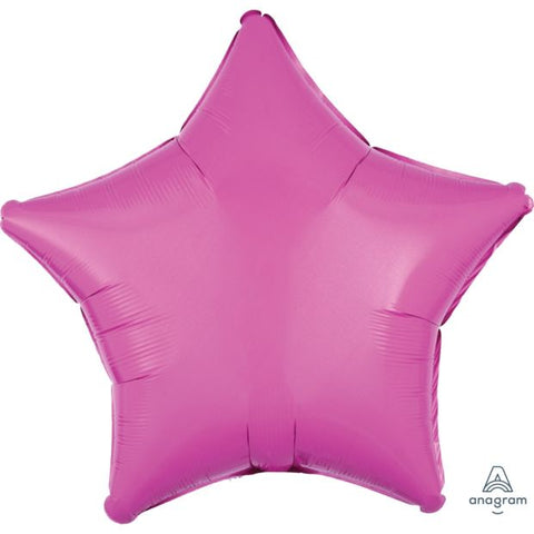 Star 45cm (18") Foil Balloon Bright Bubble Gum Pink INFLATED #12804