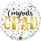 Congrats Grad Color Confetti Foil 45cm (18") #25767