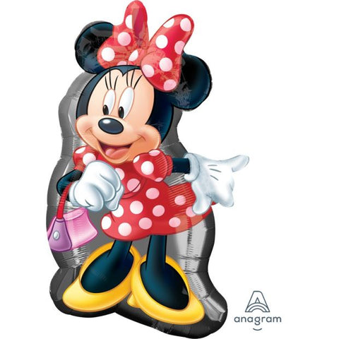 Minnie Mouse Red Dress Foil Licensed INFLATED Supershape  #26374