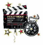 Hollywood Clapperboard and Film Balloon Foil Supershape 73cm #26704