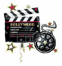 Hollywood Clapperboard and Film Balloon Foil Supershape 73cm #26704