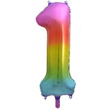 Giant INFLATED Rainbow Splash Number 1 Foil 86cm Balloon #213771