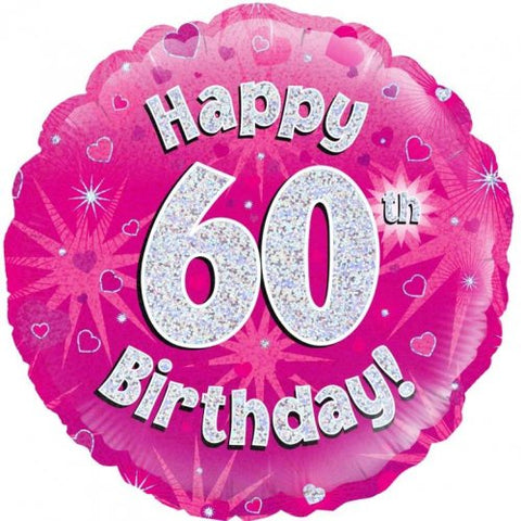 60th Birthday Foil Magenta Balloon #227741