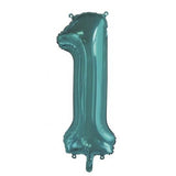 Giant INFLATED Teal Number 1 Foil 86cm Balloon #213811