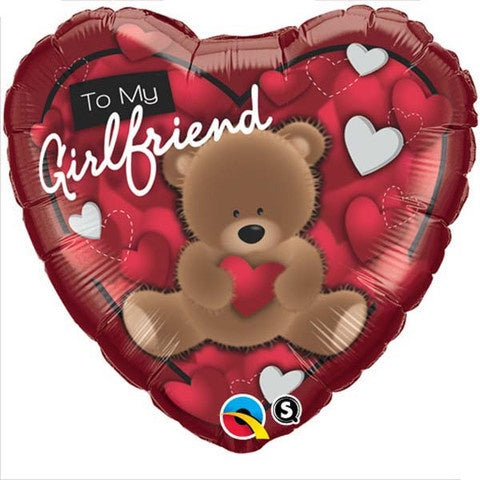 Girlfriend Heart Foil 45cm Balloon INFLATED #41324