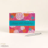 40th Birthday Guest Book Teal & Magenta