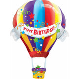 Birthday Hot Air Balloon Foil Shape 107cm (42") INFLATED  #16091