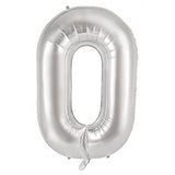 Giant Letter Balloon O Silver Foil 86cm #213914